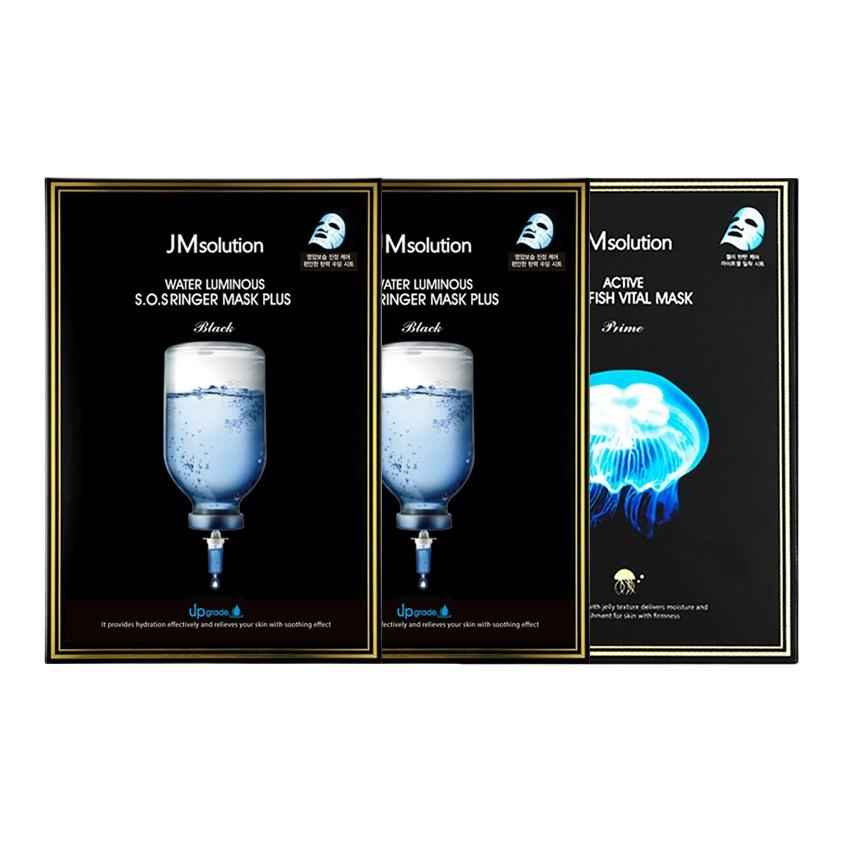 

Маска для лица Unisex JMsolution, three-piece set: hydrating facial mask 10 pcs/box * 2+jellyfish facial mask 10 pcs/box