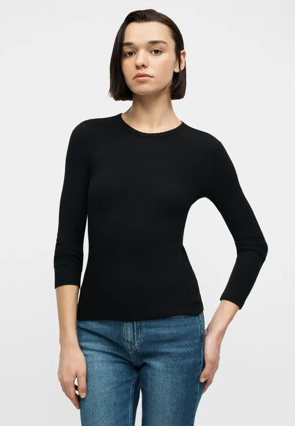 Футболка с длинными рукавами и круглым вырезом Gap, Black — фото 4