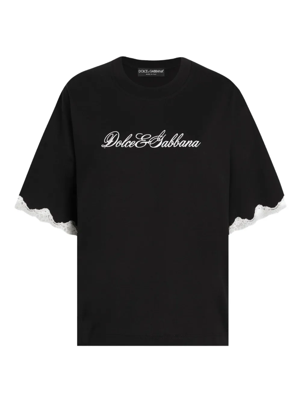 

Футболка с кружевом Dolce & Gabbana, черный