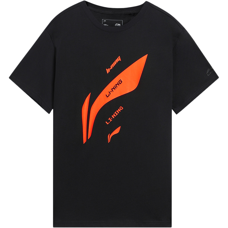 

LINING Футболка Unisex Sports Fashion Collection Black/Bright Orange, Черный, LINING Футболка Unisex Sports Fashion Collection Black/Bright Orange