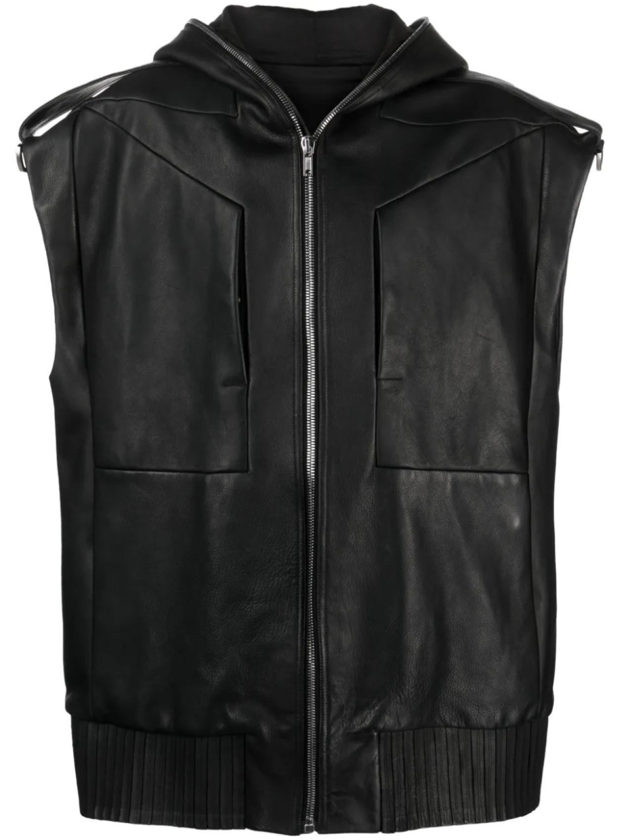 

Rick Owens кожаный жилет Lido с капюшоном, черный