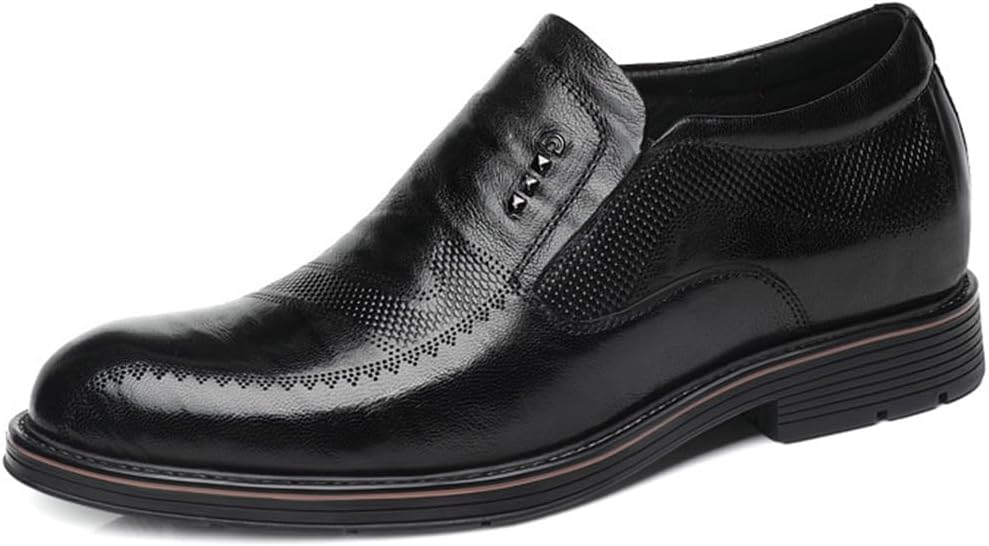 

Мужские офисные туфли-слипоны YGCEEIA с эффектом увеличения роста, легкие прогулочные туфли, мужские классические туфли для повышения роста, черный