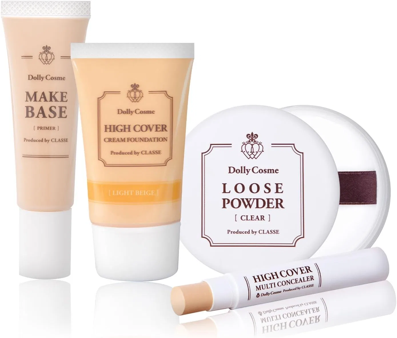 Набор для макияжа Classe Base Makeup Set DollyCosme 4 предмета