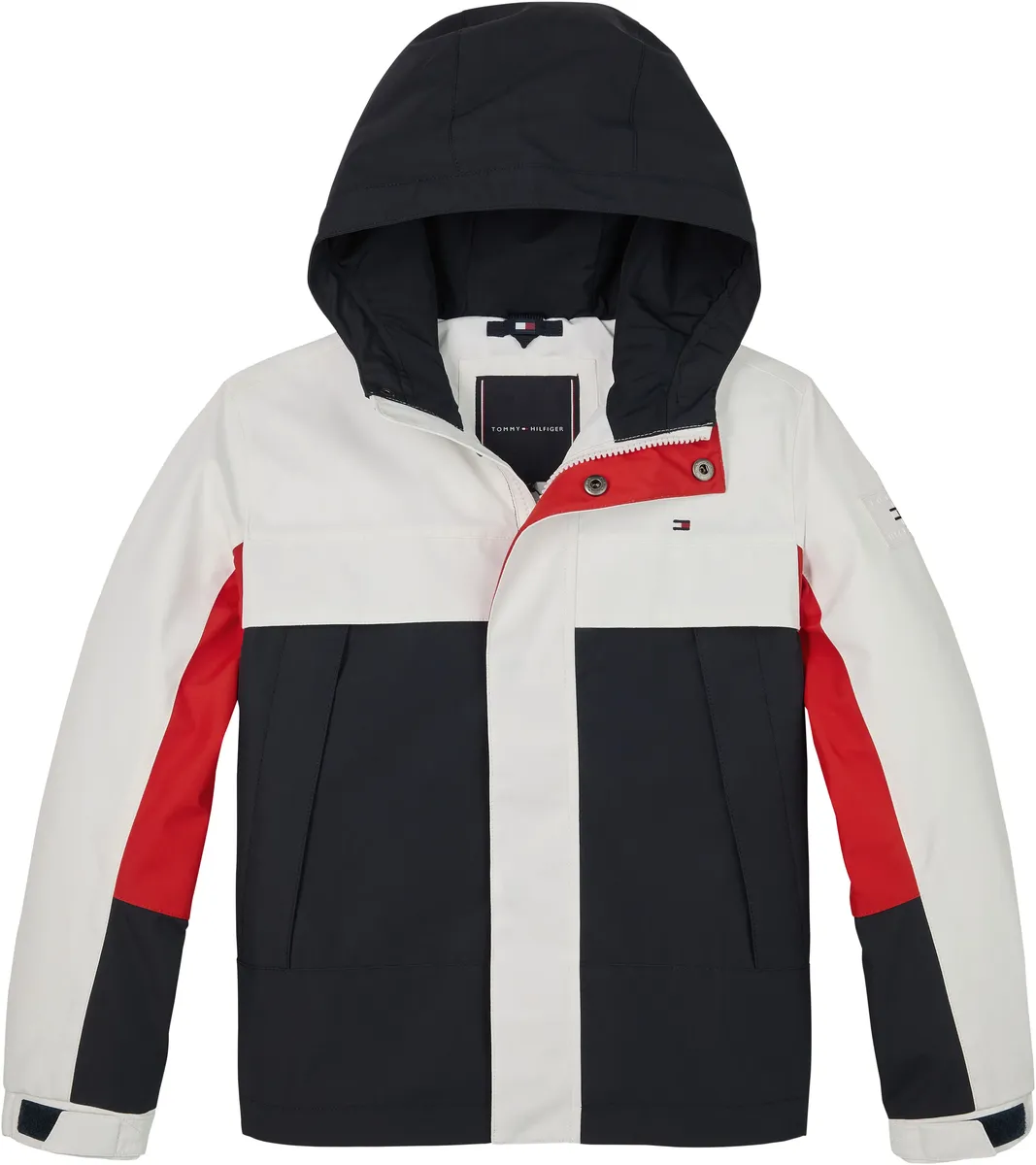 

Куртка Tommy Hilfiger для отдыха "COLORBLOCK HOODED JACKET", с капюшоном, дети до 16 лет, белый