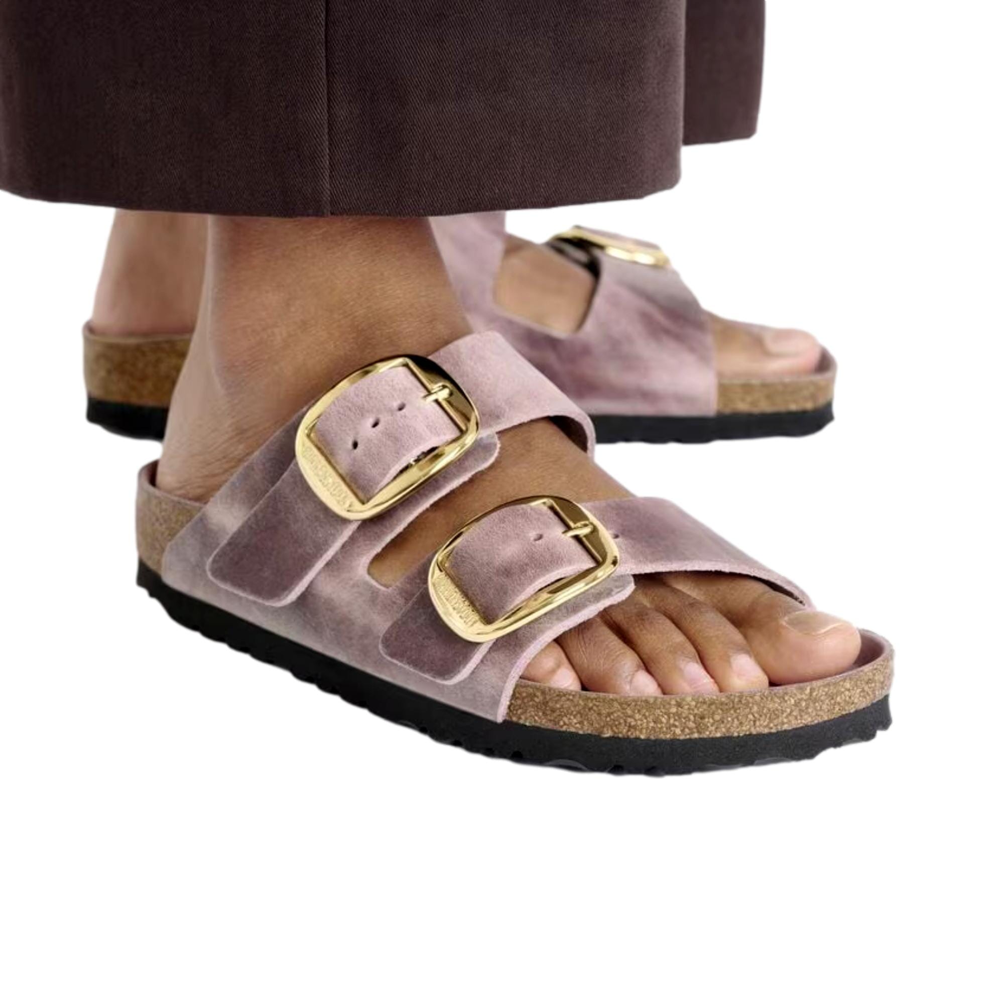 Биркеншток Аризона Биг Бакл Лавандер 1029267 Женские мюли Birkenstock, фиолетовый — фото 2