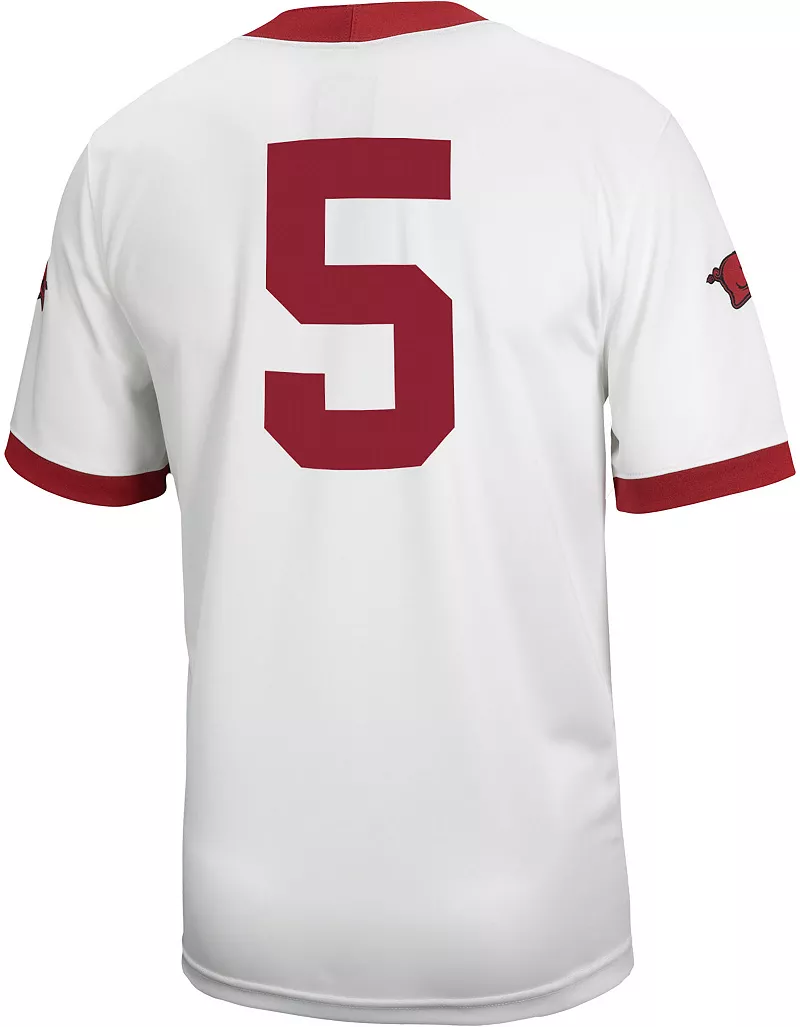Мужская белая футбольная майка Nike Arkansas Razorbacks #5 — фото 3