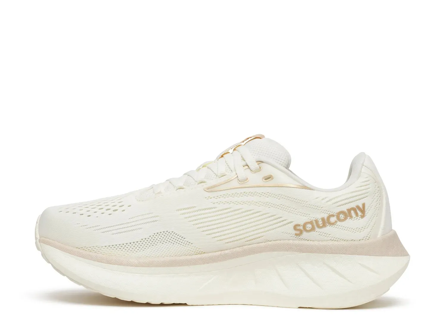 Кроссовки для бега Saucony Ride 17 — женские, цвет Vanilla Off White — фото 3