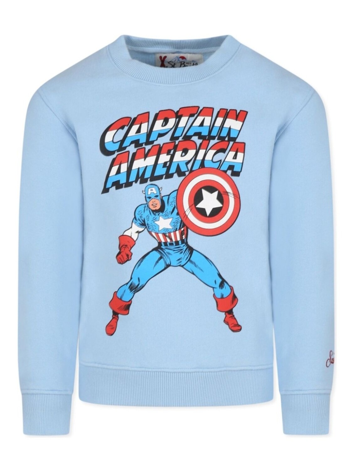 

Толстовка с принтом x Marvel MC2 Saint Barth Kids, синий