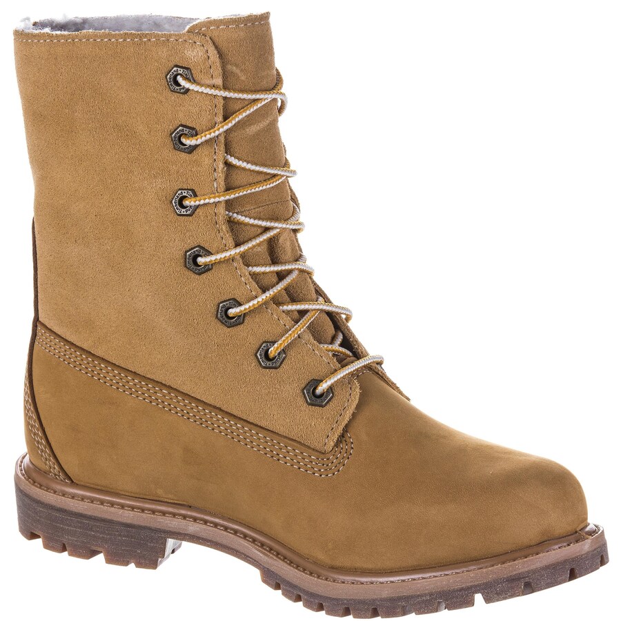 Ботильоны на шнуровке TIMBERLAND Mid Warm Lined, Brown — фото 2