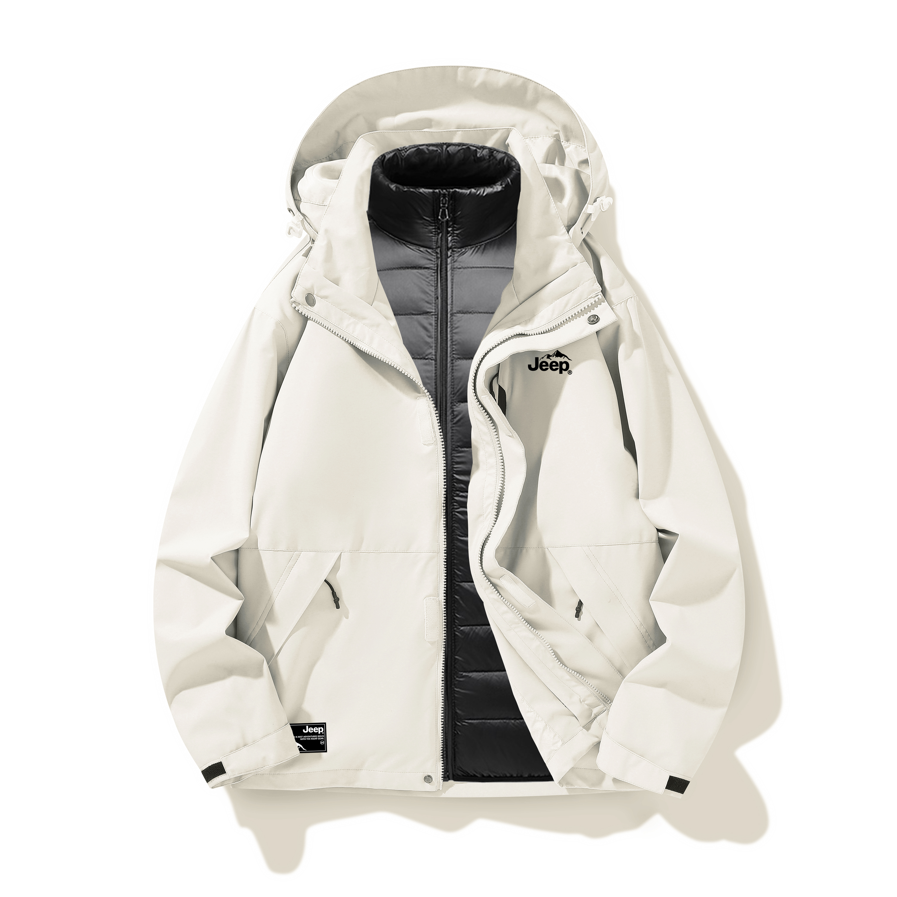 

Куртка Moxima Lifestyle Unisex Jeep, айвори белый[upgraded down liners]