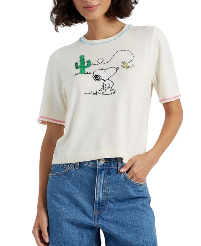 

Женская хлопковая футболка Peanuts Vacation Chinti & Parker, слоновая кость/кремовый