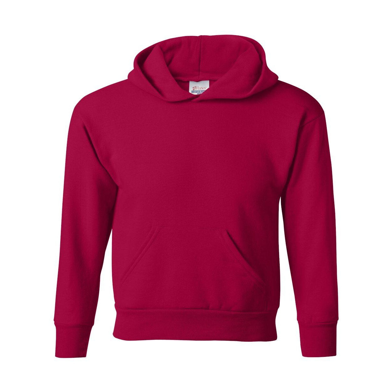 

Молодежная толстовка с капюшоном Hanes Ecosmart, цвет Deep Red