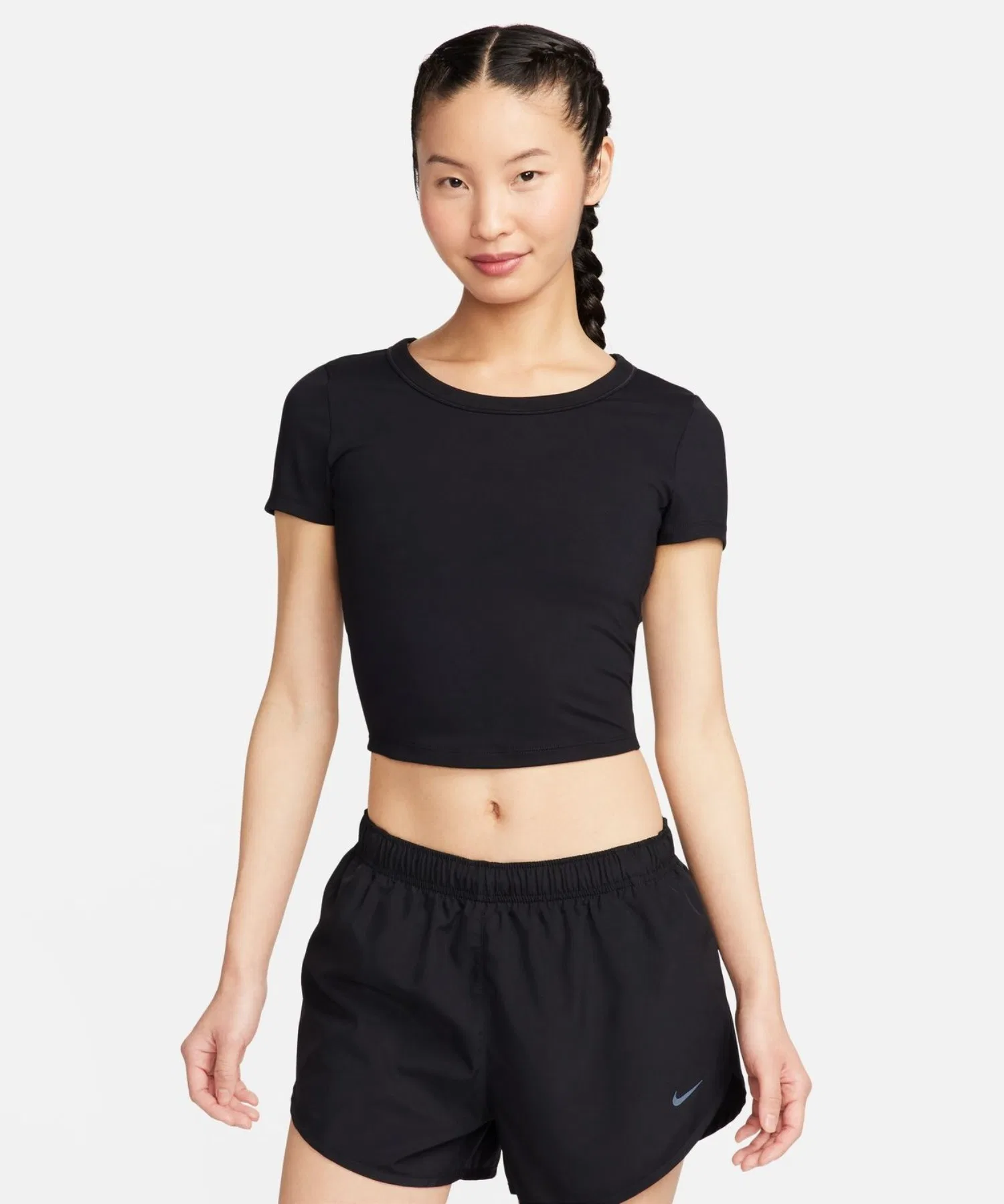 Женская футболка NIKE ONE DF S/S чёрная