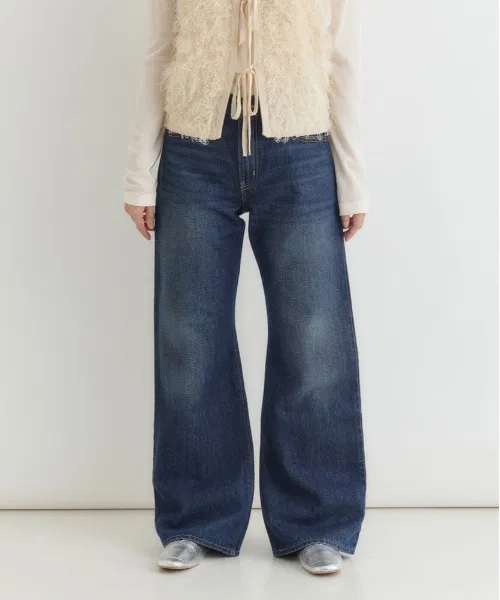 【Levi's】Джинсы средней длины свободного кроя (эффект стройности ног / подчеркивают фигуру / винтажный стиль)