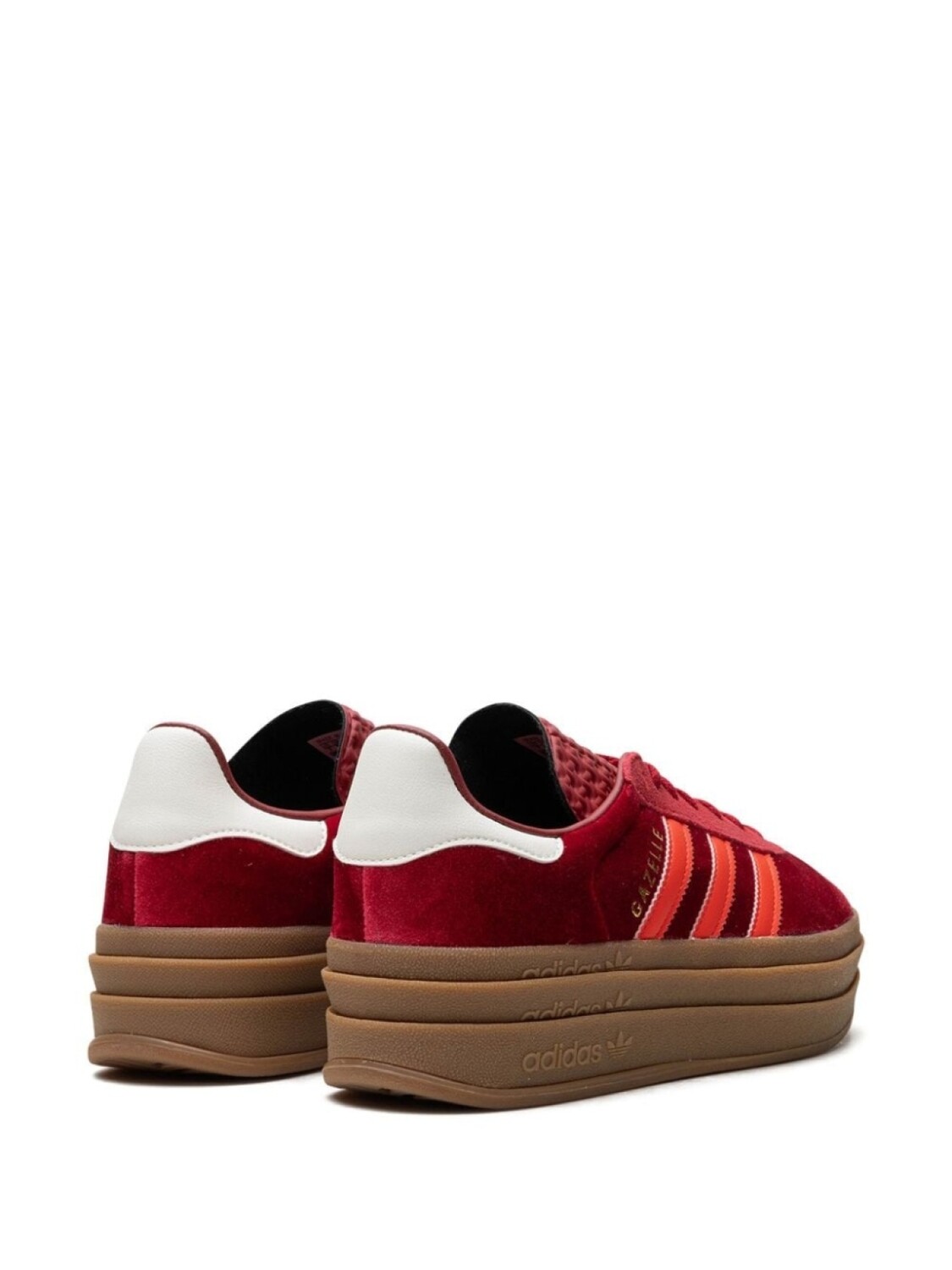 Кроссовки adidas Gazelle Bold "Velvet Pack - Victory Red/Bright Red/Off White", красный — фото 3