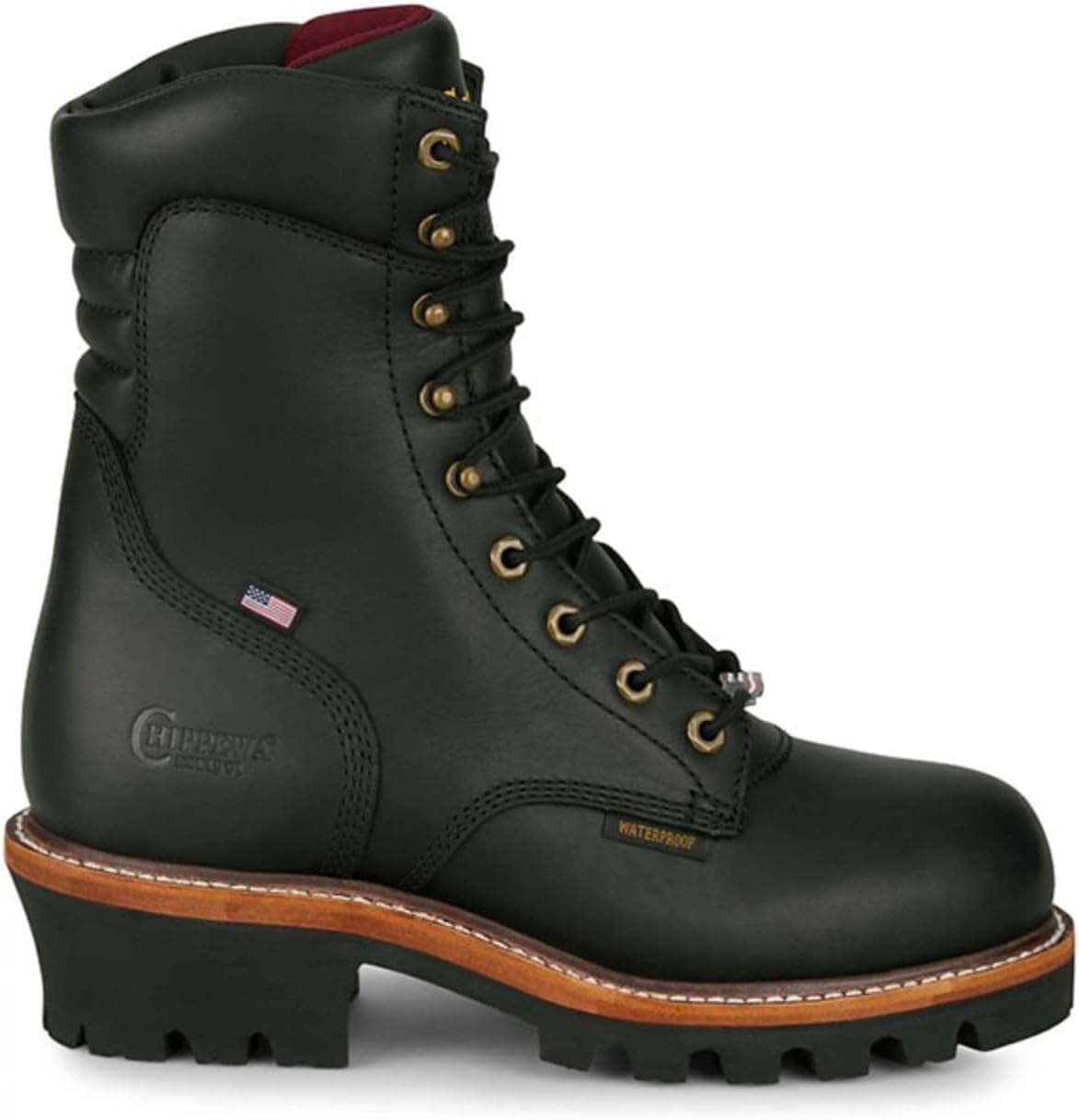Мужские ботинки Chippewa USA Super Logger 23 см водонепроницаемые с защищенным стальным носком - черные — фото 2