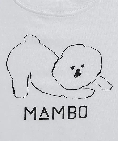 Детская футболка MAMBO с собакой Бишон-фризе белая — фото 2