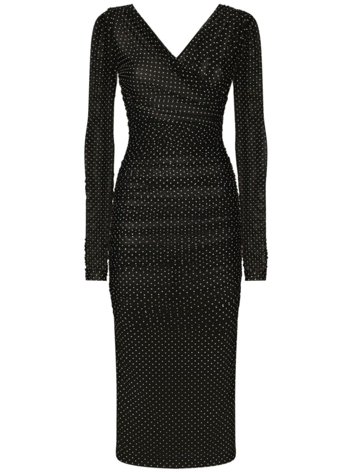 

Dolce & Gabbana платье мини из тюля в горох, черный