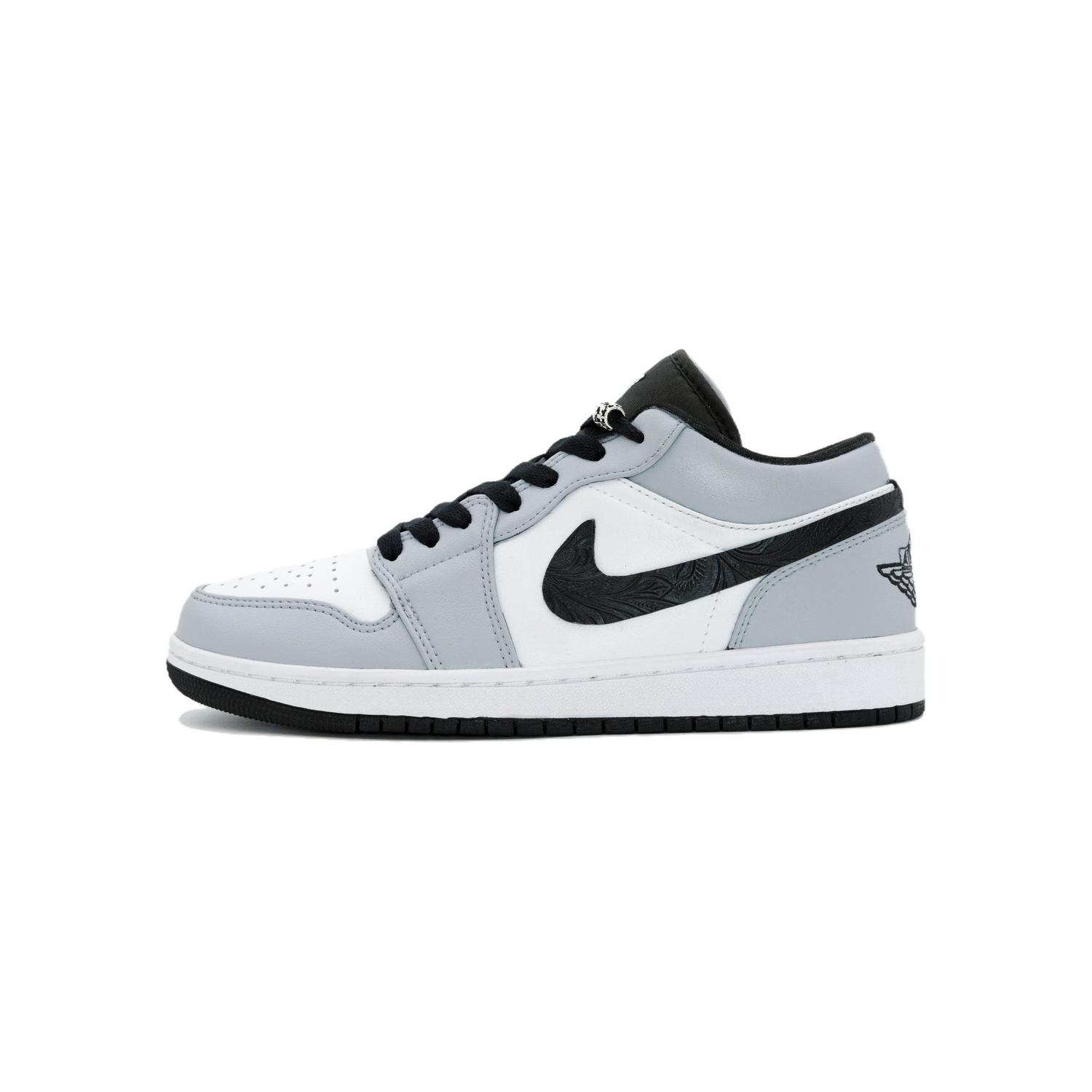 

Jordan Air 1 Gray Tone CNY Horse Year, принт, кожа, модные, удобные, универсальные винтажные баскетбольные кроссовки