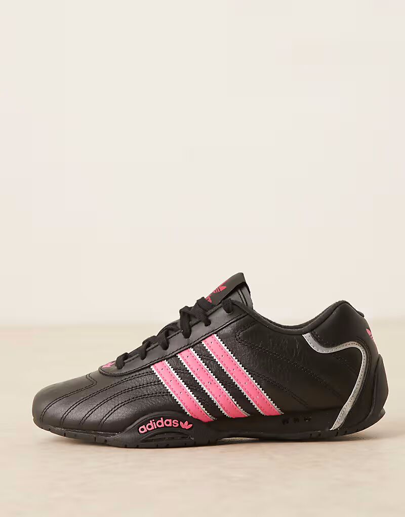 Кроссовки Adidas Originals AdiRacer Low черного и розового цвета — фото 2