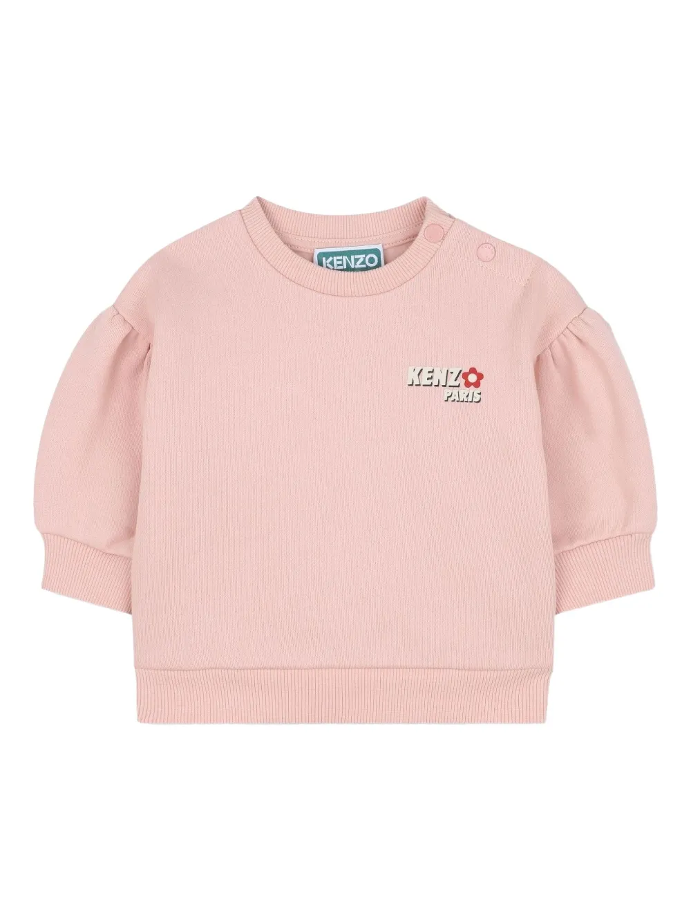 Спортивный костюм с цветочным принтом Kenzo Kids, розовый — фото 2