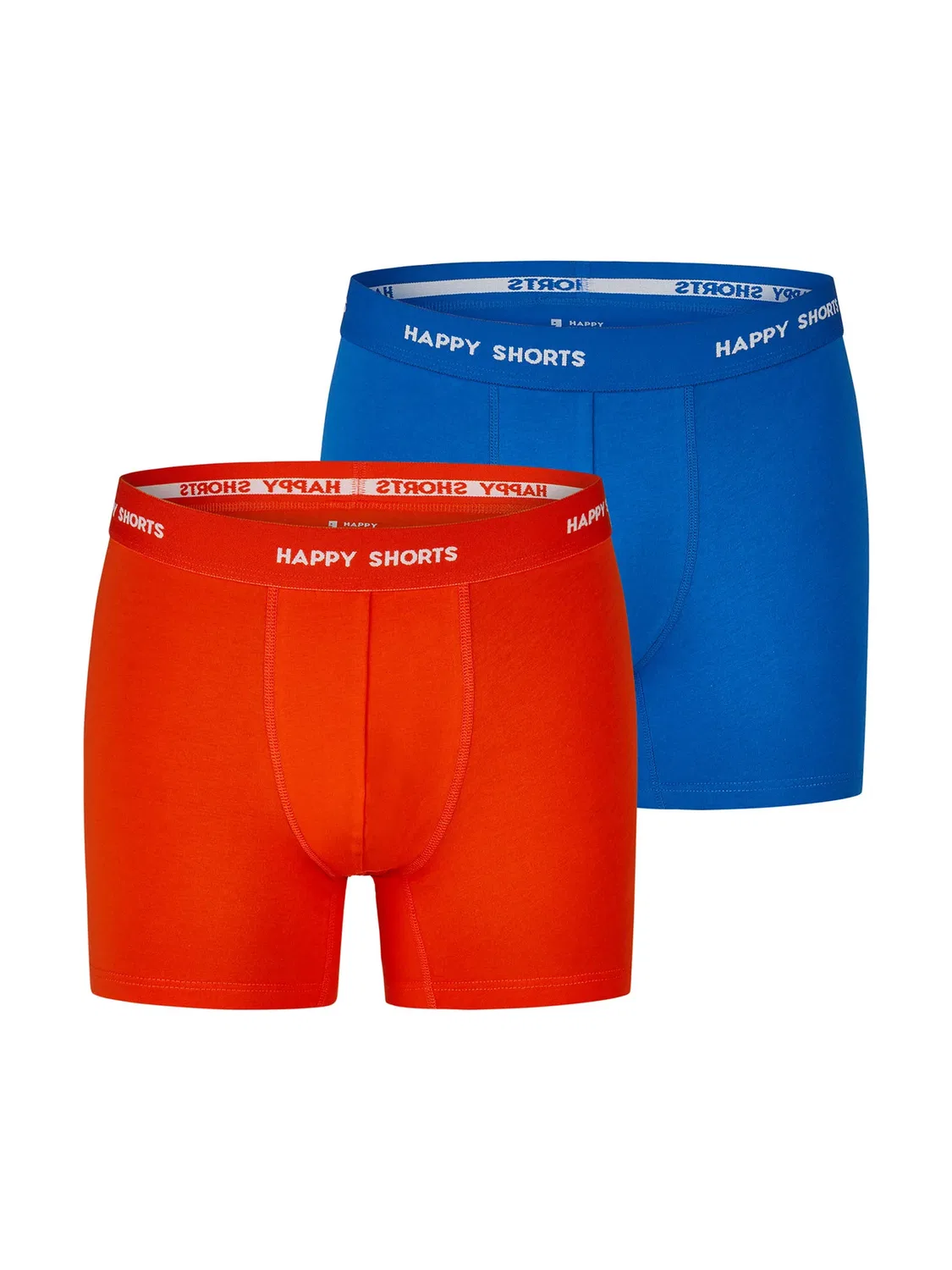Боксеры, из мягкого джерси, Happy Shorts, неон синий/оранжевый