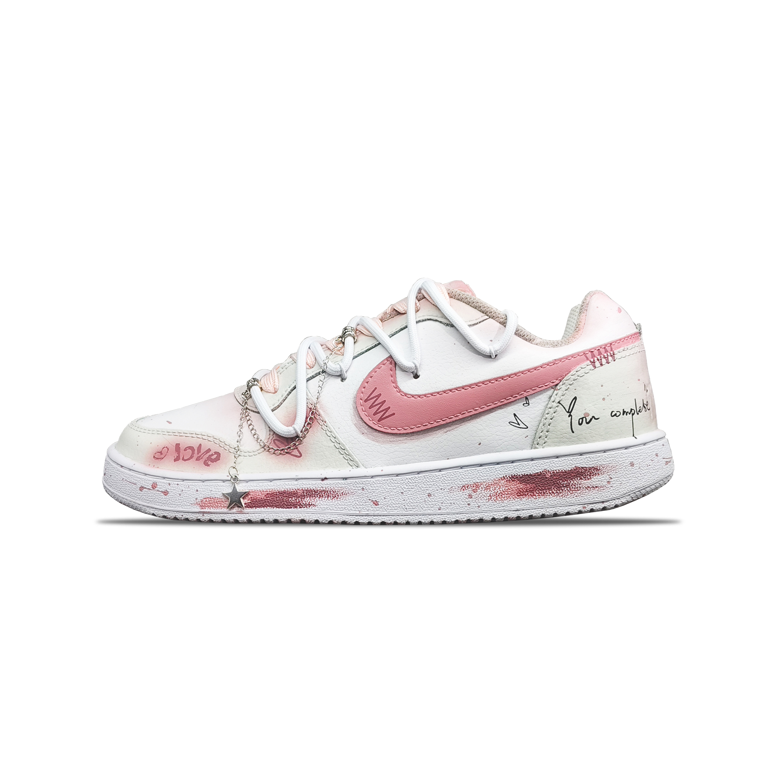 

Nike Кроссовки для скейтбординга EBERNON Tower Rabbit с антискользящей амортизацией и износостойкостью, низкие, мужские, розовые
