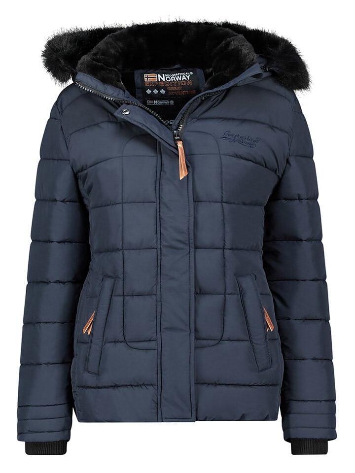 

Стеганая куртка Geographical Norway Steppjacke, цвет Dunkelblau/Schwarz