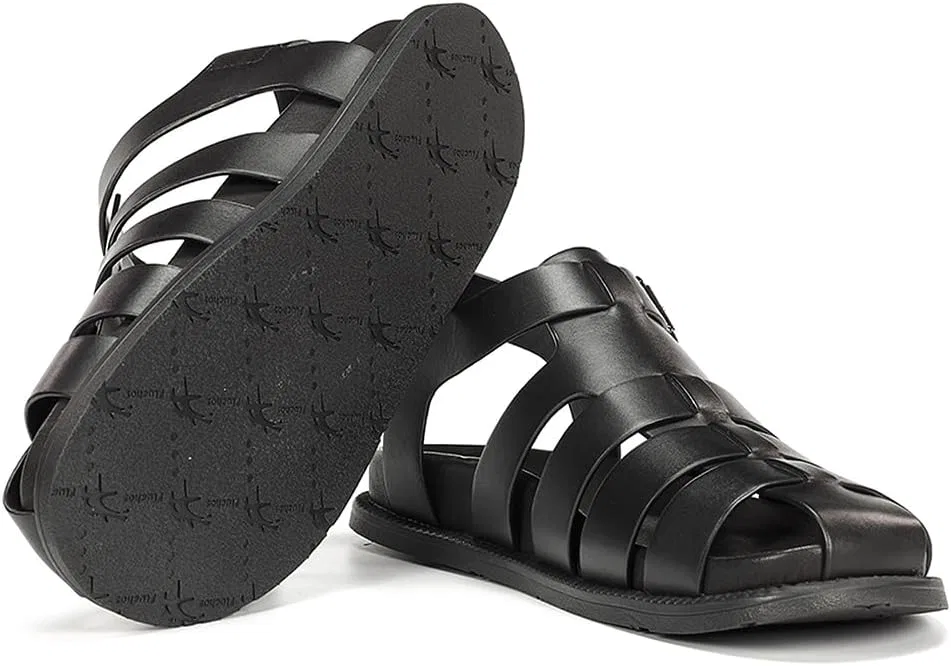 Сандалии Fluchos Men's F2450 Mallorca Bari, Black — фото 4