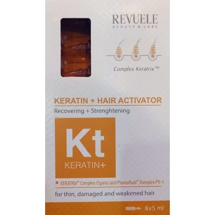 

Масло для волос tratamiento crecimiento cabello ampollas keratina + activador crecimiento Revuele, объем 5 мл
