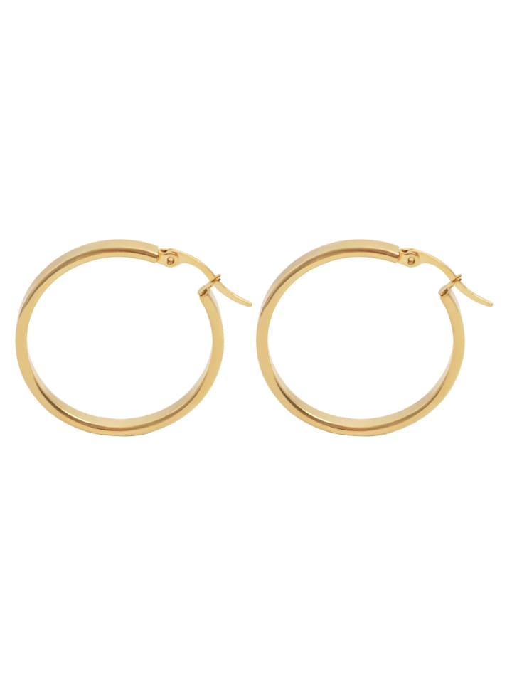 

Adeliás Женские серьги - серьги-кольца из нержавеющей стали в золотом исполнении