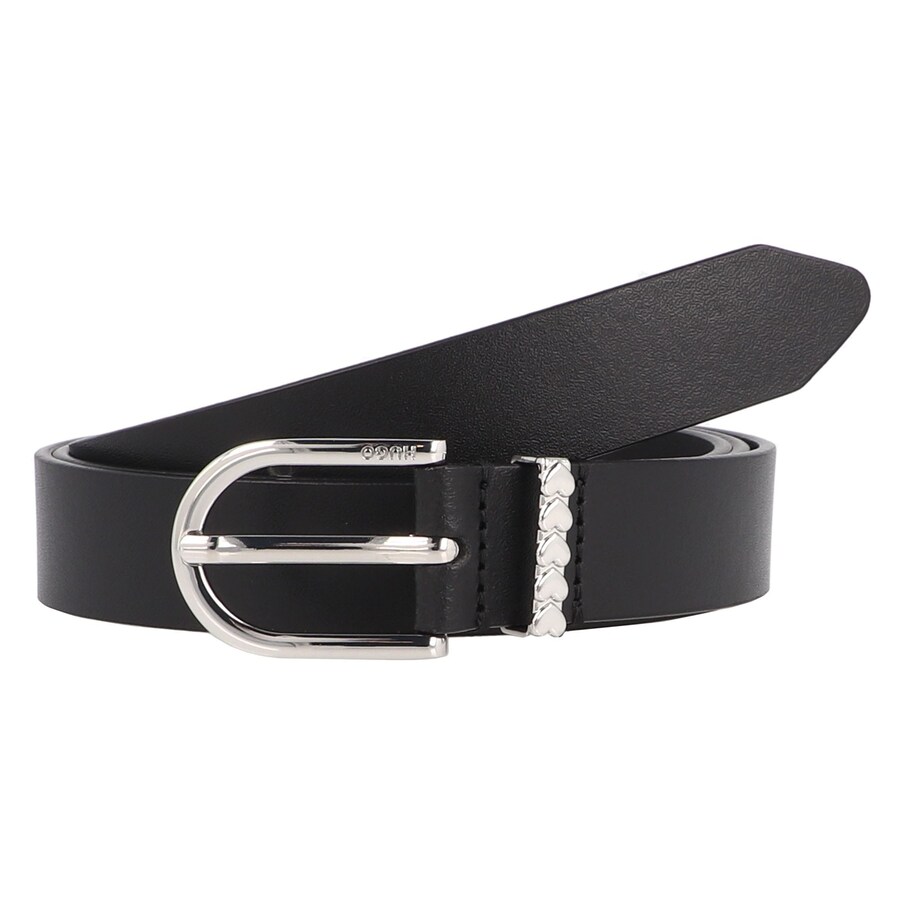 

Кожаный ремень HUGO Belt Zoey, черный
