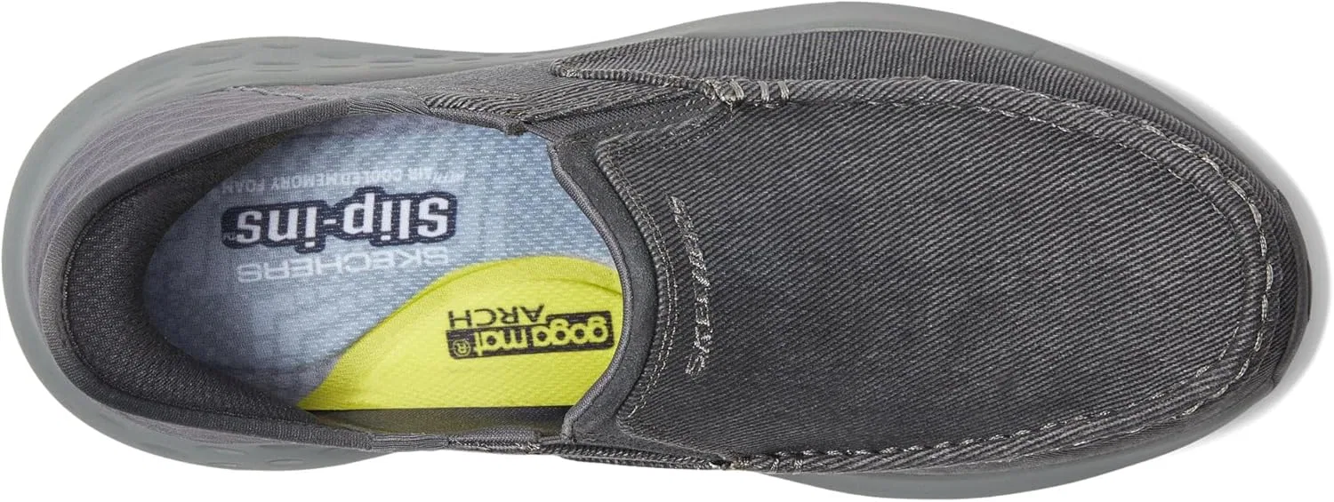 Мужские мокасины Skechers Parson Dewitt Slip In Hands Free, Gray — фото 3