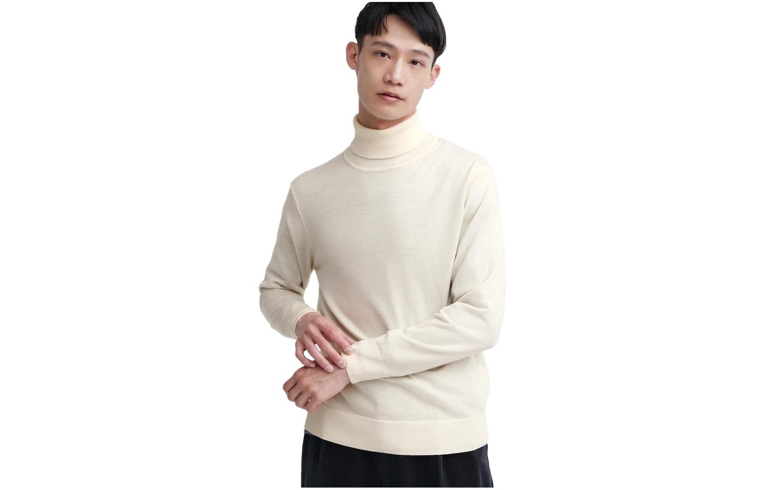 

Свитер унисекс молочно-белый Uniqlo, слоновая кость