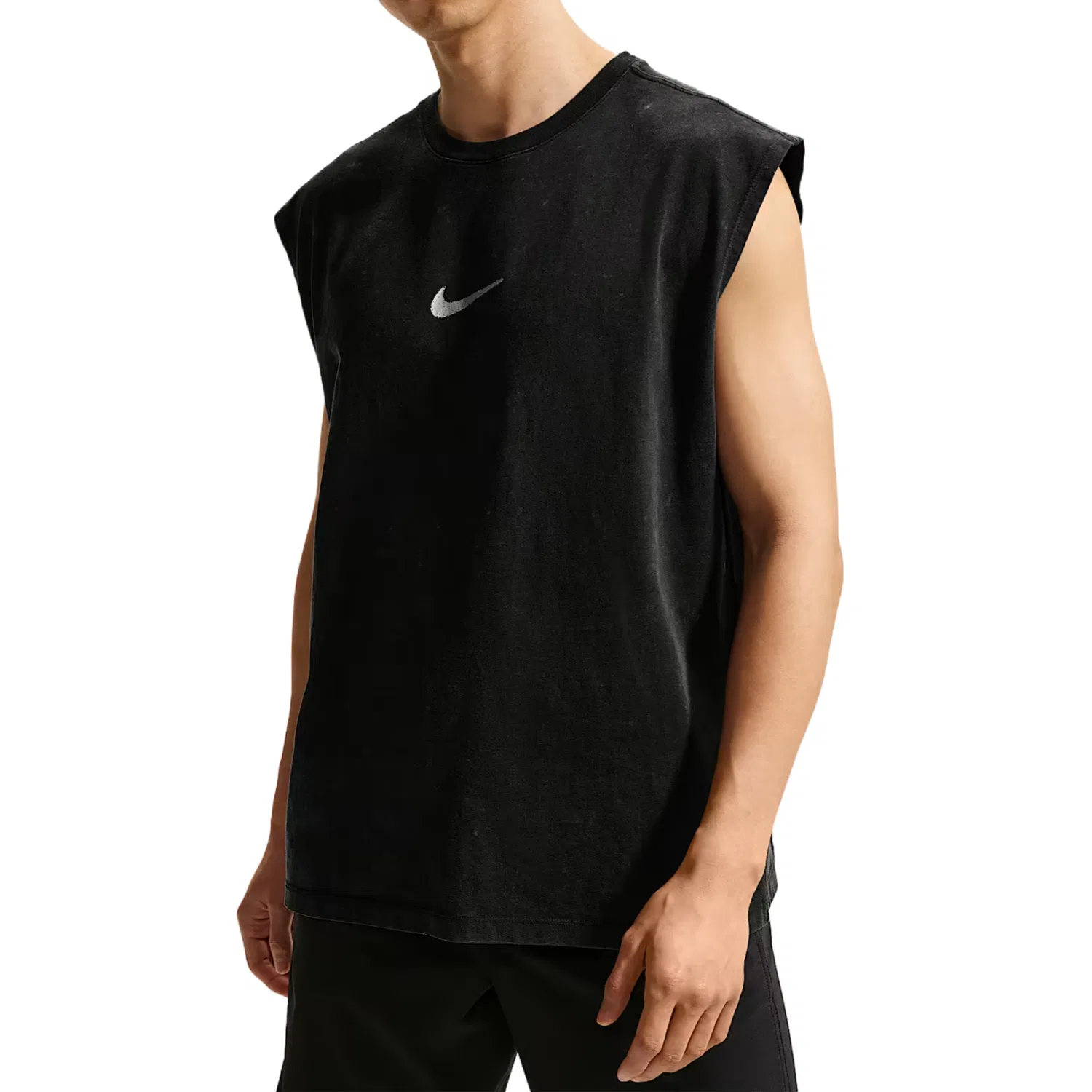 Майка мужская черная crew neck moderate sleeveless Nike, Black