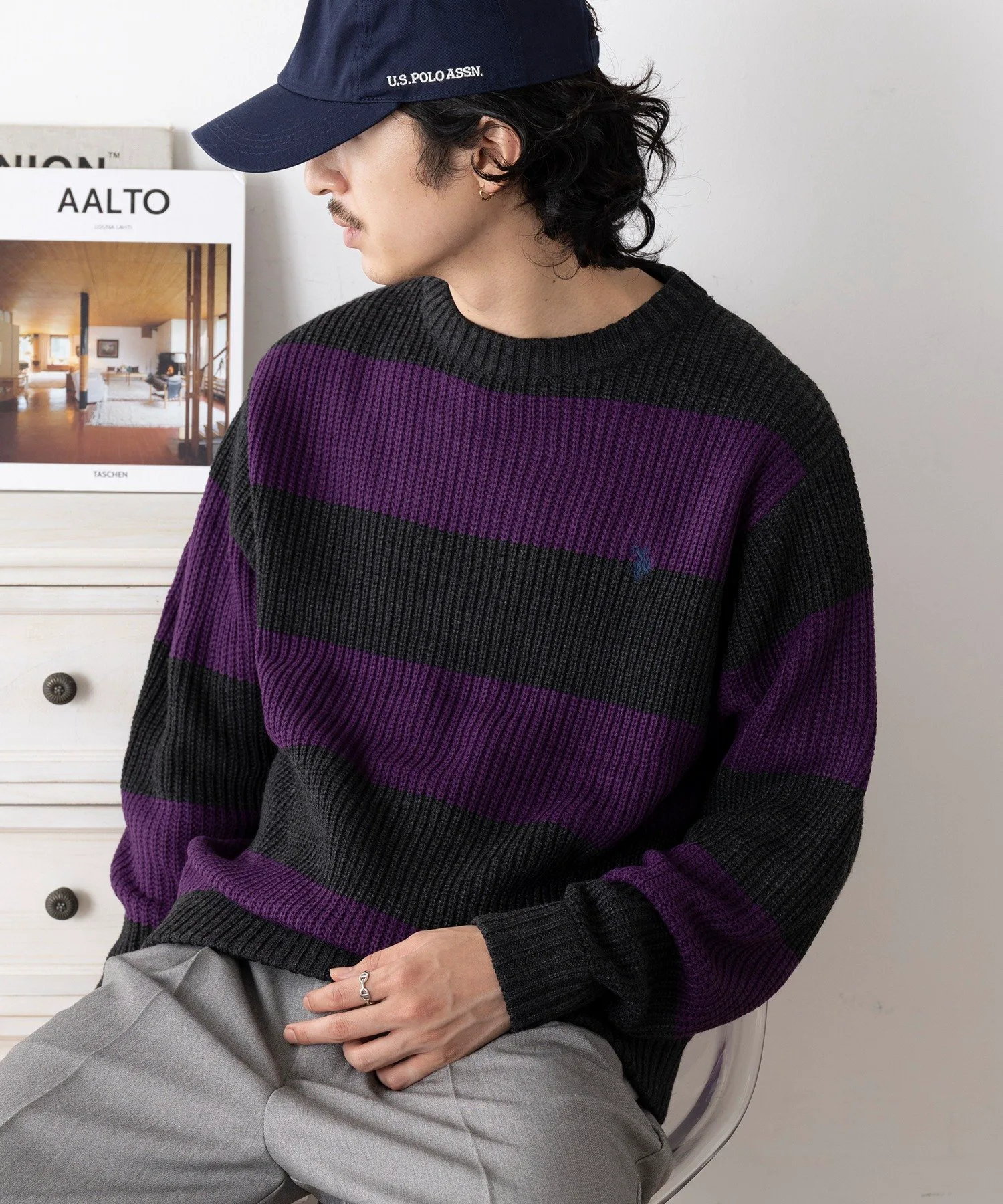 Футболка с круглым вырезом и вышивкой в виде пони с логотипом US POLO ASSN./OnePoint Logo. U.S. Polo Assn., PPL — фото 4