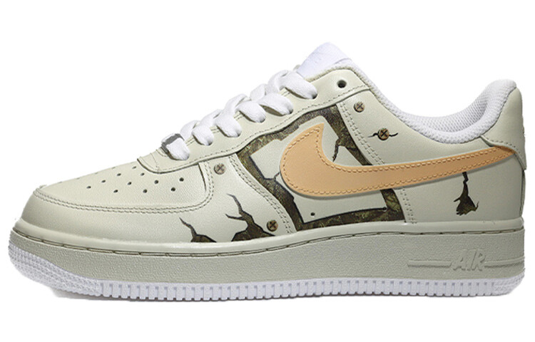 

Кроссовки для скейтбординга Air Force 1 женские низкие бежевые/белые Nike, Белый, Кроссовки для скейтбординга Air Force 1 женские низкие бежевые/белые Nike