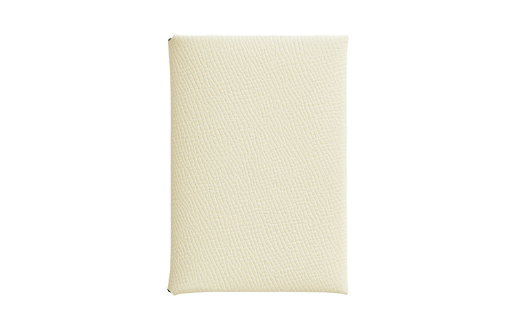 

Кожаный мини-кардхолдер женский экрю HERMES