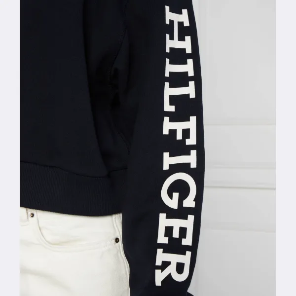 Укороченная толстовка свободного кроя Reg monotype slv Tommy Hilfiger, синий — фото 4