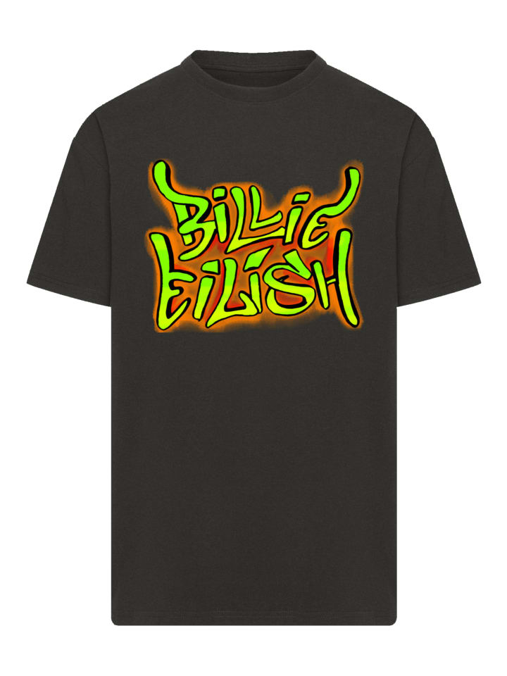 

Футболка большого размера с логотипом Билли Айлиш черного цвета F4NT4STIC, Черный, Футболка большого размера с логотипом Билли Айлиш черного цвета F4NT4STIC