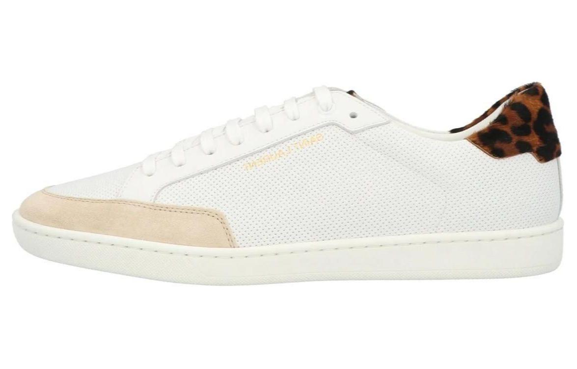 SAINT LAURENT Женские скейтерские кроссовки Court Classic Low top белые