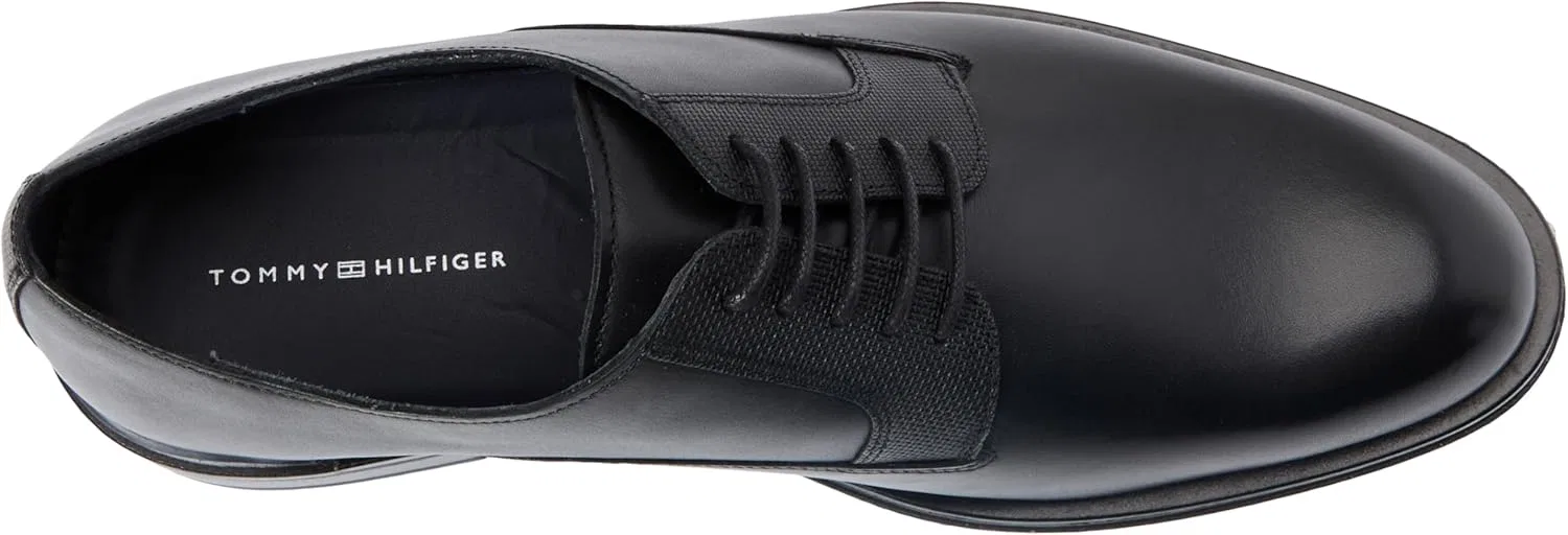 Мужские кожаные туфли-дерби Tommy Hilfiger, Black (Black) — фото 3