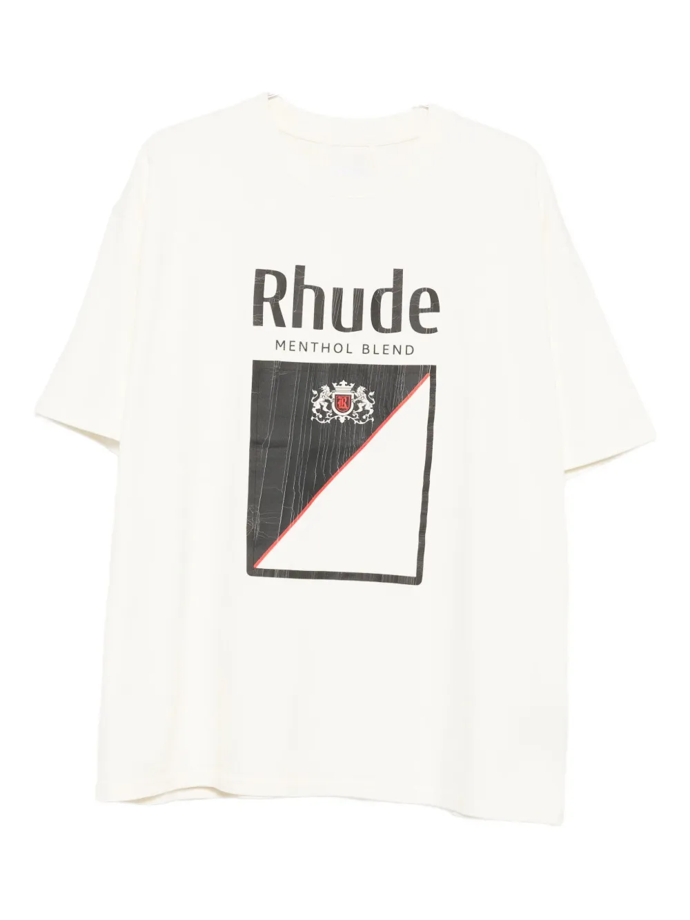 

Футболка с мятным оттенком RHUDE, белый