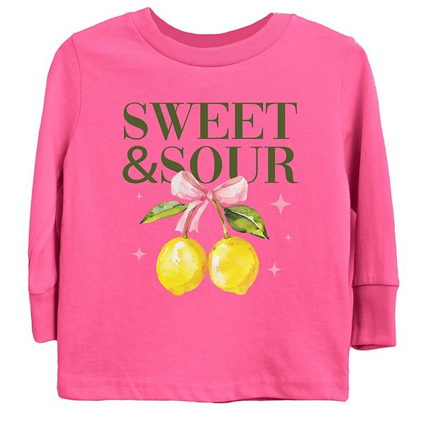 

Футболка с длинным рукавом Sweet & sour lemon youth The Juniper Shop, Hot Pink