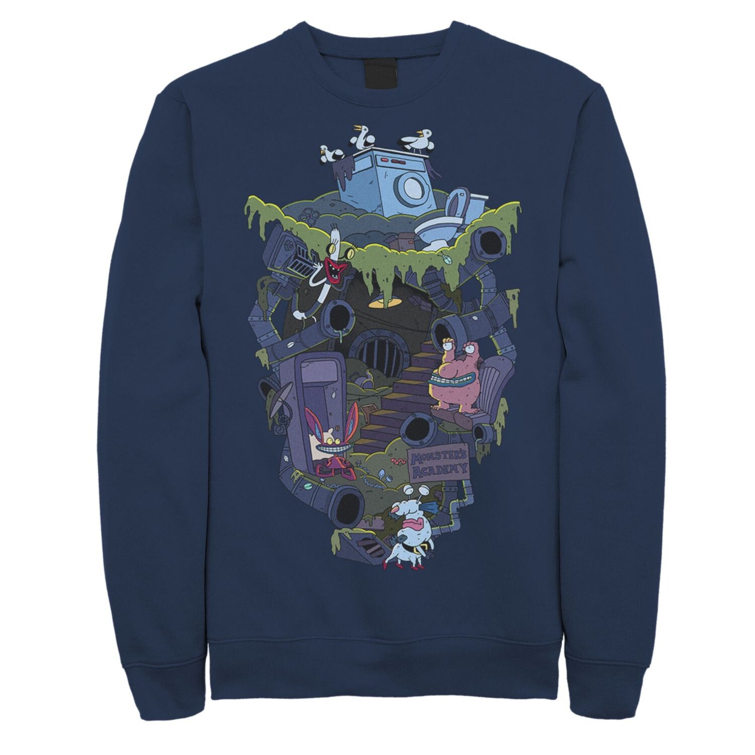 

Мужской Никелодеон Аааа!!! Толстовка Real Monsters Underground Academy Licensed Character, синий