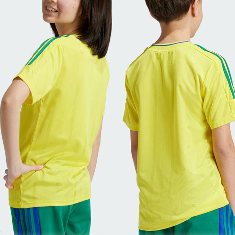 Детская футболка Adidas, цвет Lemon — фото 3