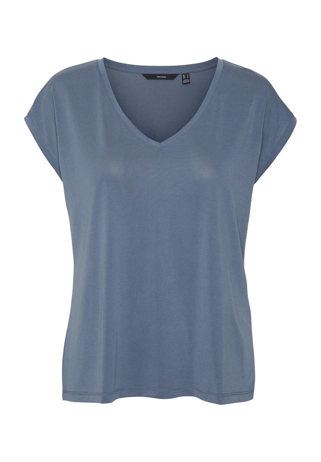 

Прямая женская футболка с V-образным вырезом VERO MODA, цвет China Blue