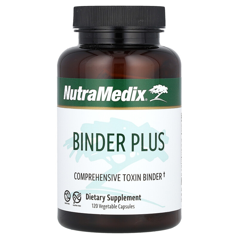 

NutraMedix, Binder Plus, 120 растительных капсул