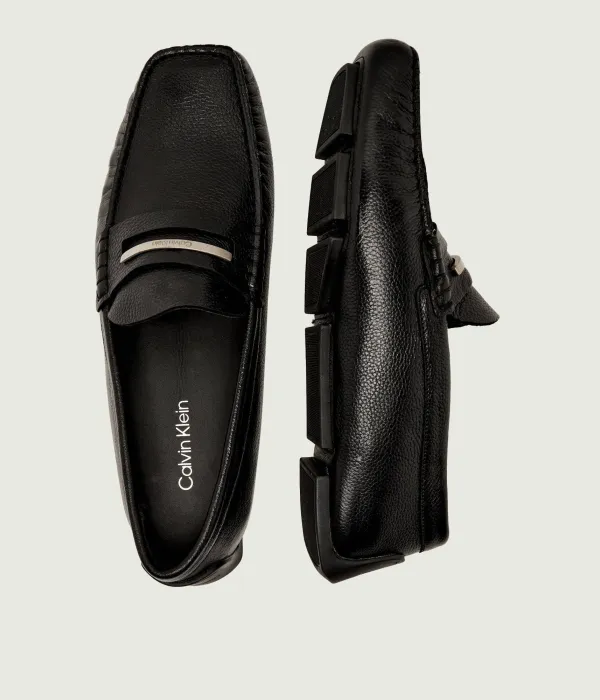 Кожаные водительские туфли Calvin Klein, черный — фото 4