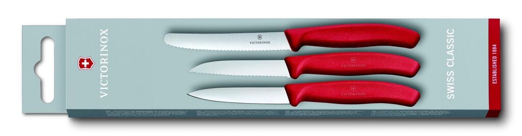 

VICTORINOX: Набор кухонных ножей/ножей для овощей SwissClassic, 3 предмета, красный 6.7111.3 Victorinox Swiss Army